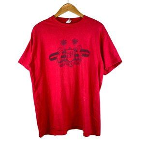 Vintage Beverly Hills T Shirt Red California LA Single Stitch USA XL